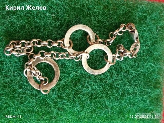 Сребърна гривна висока проба сребро за лек ремонт 52677, снимка 5 - Гривни - 53070861