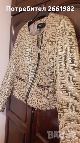 Златно сако на Манго, снимка 2 - Сака - 39252416