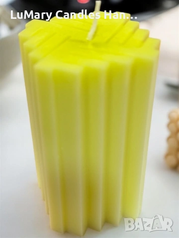 Свещ “ Жълта свежест”, снимка 6 - Декорация за дома - 53223361