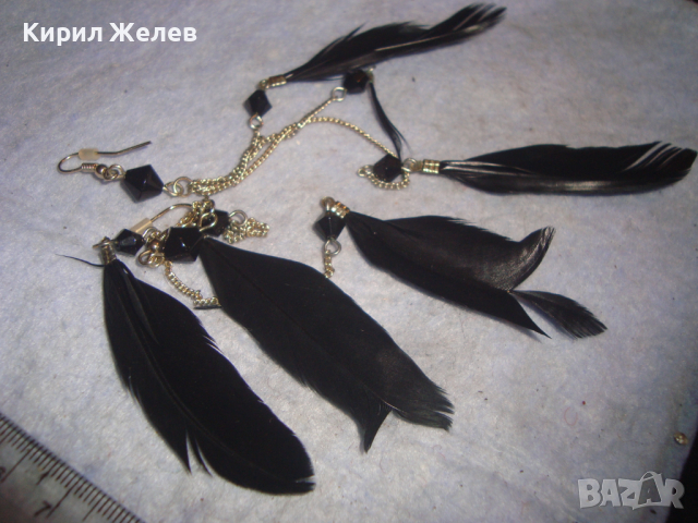 Ефирни вечерни арт модни обеци от ПЕРЦА - ХЕНД МЕЙД БИЖУ 24806, снимка 5 - Обеци - 36477262