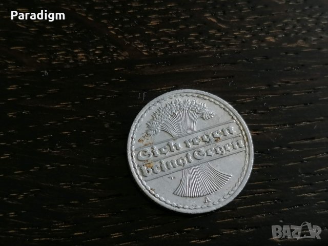 Райх монета - Германия - 50 пфенига | 1922г.; серия А, снимка 2 - Нумизматика и бонистика - 26480604