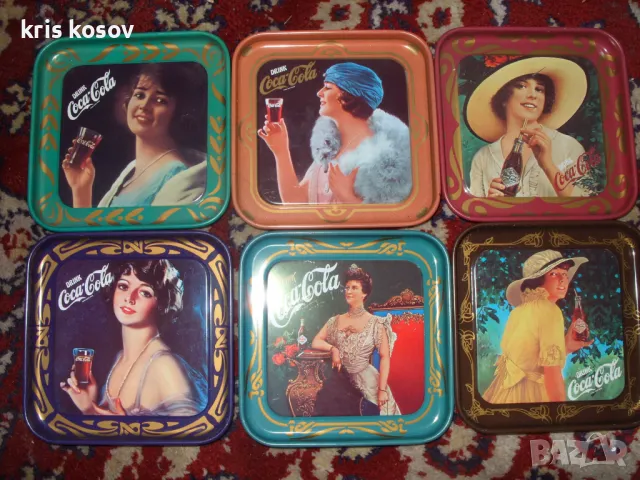  италянски ретро метални подложки  кока кола