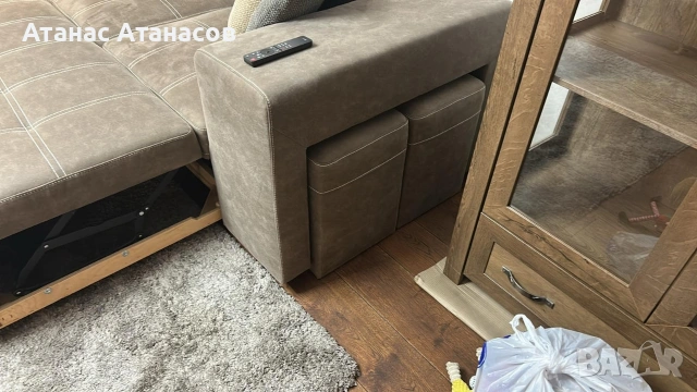 СПЕШНО! Ъглов разтегателен диван с функция сън – Плевен, снимка 4 - Дивани и мека мебел - 53257092