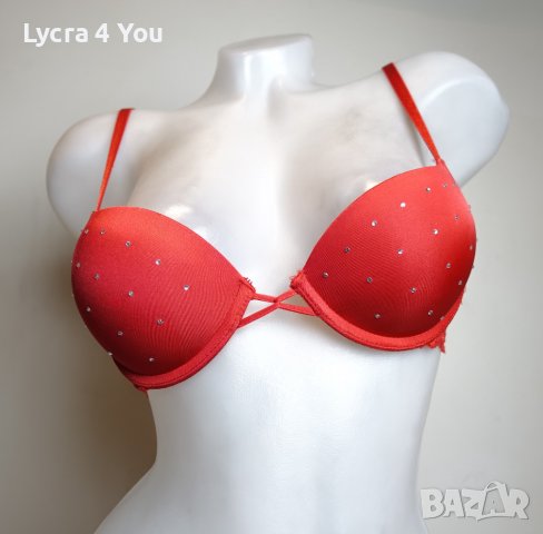 H&М 75A червен сутиен с големи подплънки, снимка 2 - Бельо - 36676314