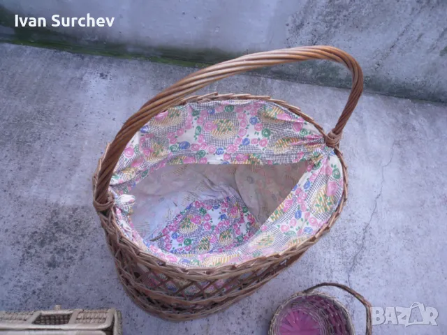 ЛОТ ПЛЕТЕНИ КОШОВЕ , ПАНЕРИ ,ЧАНТА И ДРУГИ, снимка 12 - Други ценни предмети - 47297009