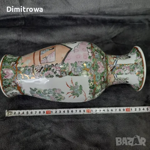 Китайска порцеланова ваза, снимка 6 - Антикварни и старинни предмети - 47565780