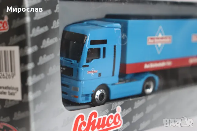 SCHUCO H0 1/87 MAN TGA  КАМИОН МОДЕЛ ТИР ИГРАЧКА, снимка 4 - Колекции - 49209629