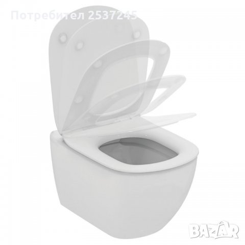 Конзолна тоалетна чиния Ideal Standard Tesi Rimless с капак забавено падане