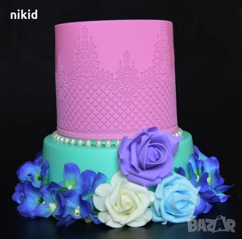 Д8 висулки с мрежа дантела борд силиконов молд форма за украса торта с фондан шоколад гъмпейст