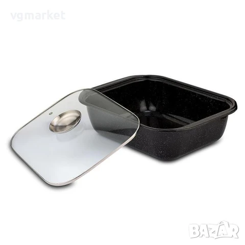 Правоъгълен гювеч с емайлово покритие 41/30см, снимка 2 - Съдове за готвене - 51124509