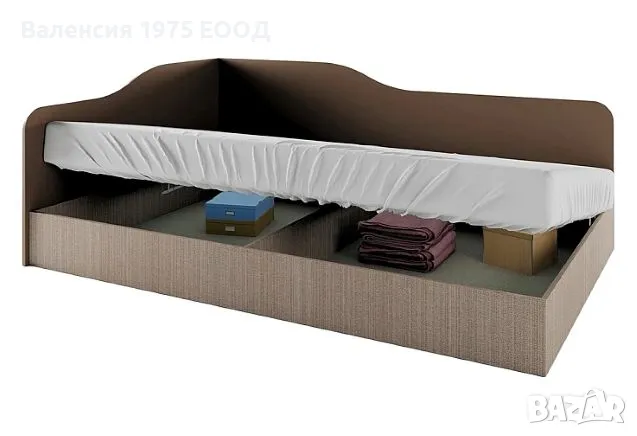 Легло персон и половина с механизъм Сити 2009 дъб артисан или комбинация мока и лате, снимка 6 - Спални и легла - 47352778