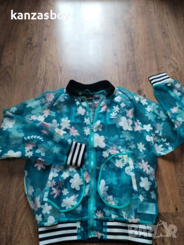 adidas(WMNS) x Pharrell Jacket 'Flower Blue' - дизайнерско дамско яке ХС, снимка 7 - Якета - 51683782