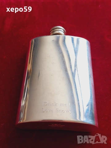 Сребърна бутилка за уиски-MAPPIN&WEBB,Hip Flask Silver/чаша,сребро,кана/, снимка 13 - Други - 52335981