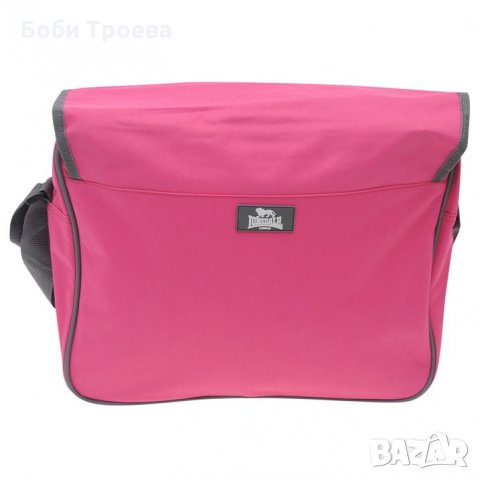 Ултрамодна дамска чанта " Lonsdale "в сиво и розово,внос - има голямо основно отделение и 2 джоба с , снимка 3 - Чанти - 26523732