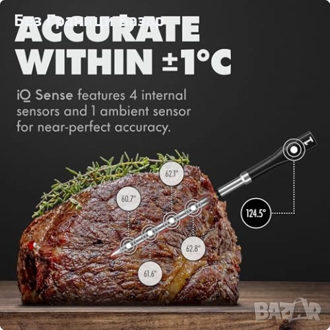 Нов Дигитален смарт термометър за месо BBQ грил фурна с 5 сензора и смарт хъб, снимка 2 - Други - 52828091
