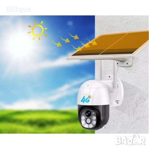 1258 4G Безжична куполна камера със соларен панел, снимка 5 - Соларни лампи - 53106479
