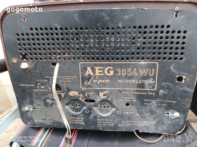 Стара, стар, АРТ, РЕТРО, ВИНТИДЖ старо радио лампово AEG, super UKW, made in Germany , снимка 5 - Антикварни и старинни предмети - 49056488