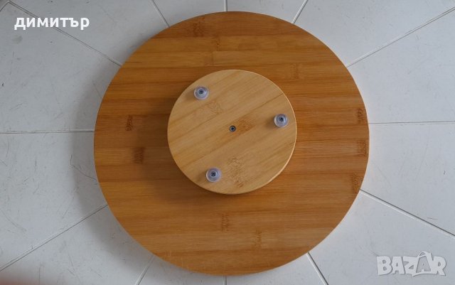 Въртящо се бамбуково плато за сервиране!, снимка 2 - Прибори за хранене, готвене и сервиране - 40276733