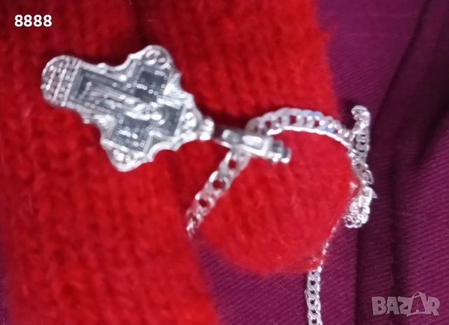 Сребърен синджир с висулка , снимка 4 - Колиета, медальони, синджири - 44088452