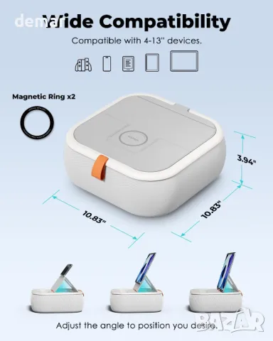 Стойка за таблет Viozon, съвместима с 4-13" телефон/таблет, удобна материя, сгъваема, снимка 3 - Селфи стикове, аксесоари - 47511338