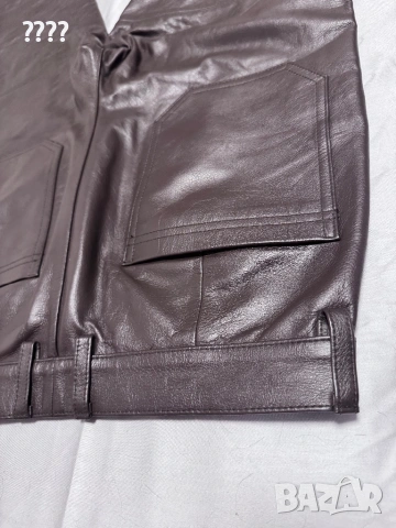 Кафяв мъжки кожен панталон от естествена кожа, снимка 6 - Панталони - 53576439