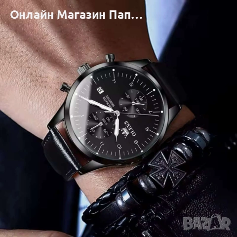 OLEVS 2880 Мъжки Луксозен Кварцов Часовник с Хронограф, снимка 4 - Мъжки - 53560036