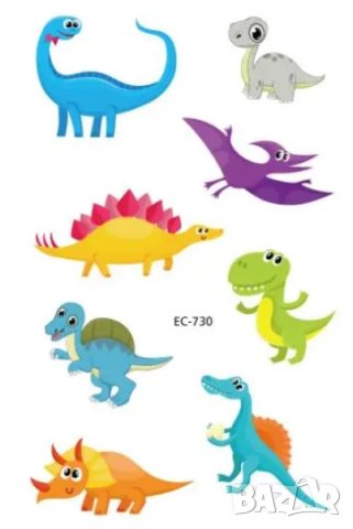 Водоустойчиви детски татуировки с динозаври EC-731, снимка 7 - Други - 43393968