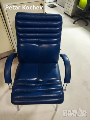 Офисни Посетителски столове в отлично състояние Сини, снимка 8 - Столове - 50818982