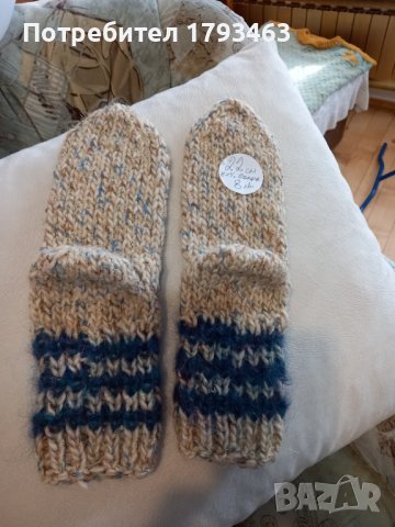 Ръчно плетени детски чорапи, дължина на ходилото 22 см., снимка 2 - Чорапи - 39748808