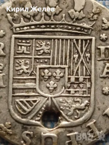 Сребърна монета 2 реала 1723г. Испания Филип пети Мадрид 49536, снимка 7 - Нумизматика и бонистика - 48678308