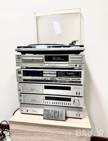 🔊Висок клас аудио система Technics - стъпало, предусилвател с тунер, управление, дек, CD, грамофон 
