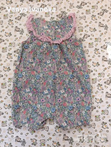 Next ромпър на цветя 6-9 месеца, снимка 4 - Бебешки гащеризони - 48843319