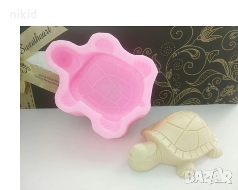 Голяма Костенурка дълбок силиконов молд форма за украса торта фондан гипс сапун шоколад
