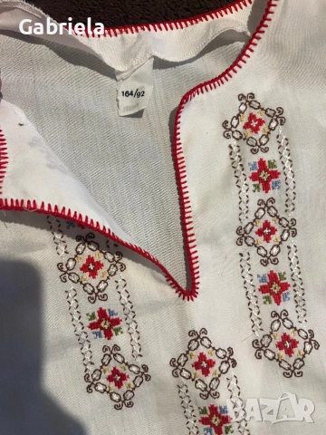Памучна риза с шевица, снимка 3 - Антикварни и старинни предмети - 53564196