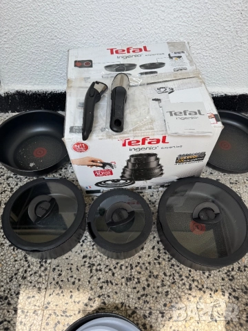 Комплект 13 Части Съдове за Готвене Tefal Ingenio - Тенджери, Тигани, Касероли с Капаци!, снимка 9 - Съдове за готвене - 51435378