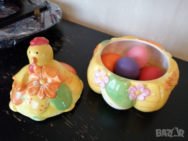 Великденска кокошка за яйца, снимка 3 - Декорация за дома - 36399902