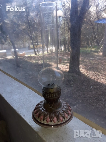 Стара газена лампа, снимка 2 - Антикварни и старинни предмети - 53388719