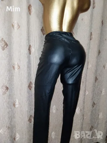 Primark L Черен еластичен клин от еко кожа с висока талия , снимка 5 - Клинове - 47698175