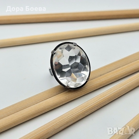 Сребърен пръстен: "Призма", снимка 2 - Пръстени - 52529186