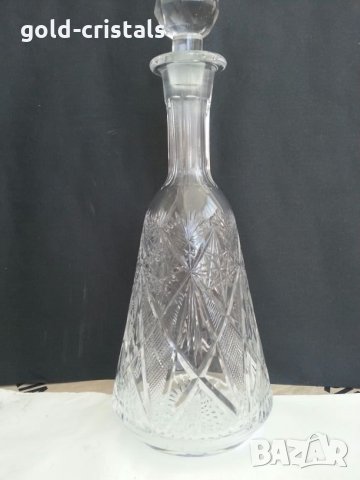 Руски кристал кристална гарафа и кристални чаши , снимка 2 - Антикварни и старинни предмети - 22630172