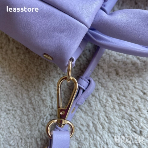 Малка дамска чанта ZARA цвят Лавандулово лилаво, снимка 5 - Чанти - 52594073