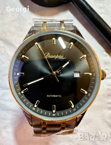 Мъжки класически автоматичен Златен часовник Dianpai* Gold !, снимка 6 - Мъжки - 49337962