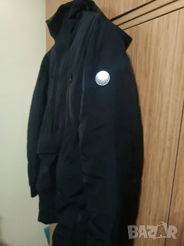 Мъжко непромокаемо яке М размер черно дълго шуба 11P, снимка 3 - Якета - 49032637