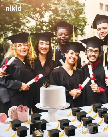 Тога Абитуриент завършване дипломиране шапка картонена кутия за подарък сувенир подаръчна, снимка 6 - Други - 49756759