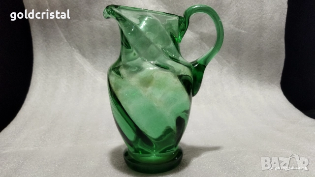 Стара стъклена кана , снимка 4 - Антикварни и старинни предмети - 51629003