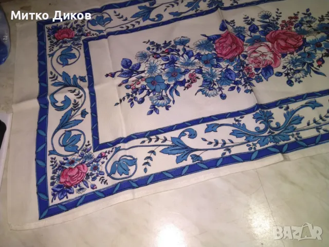 Синя покривка рози 76х30см нова, снимка 2 - Пана - 47869286