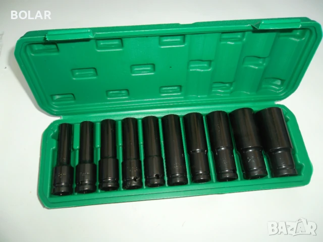 КОМПЛЕКТ ОТ 10 БРОЯ УДАРНИ ВЛОЖКИ 1/2, снимка 3 - Други инструменти - 50595047
