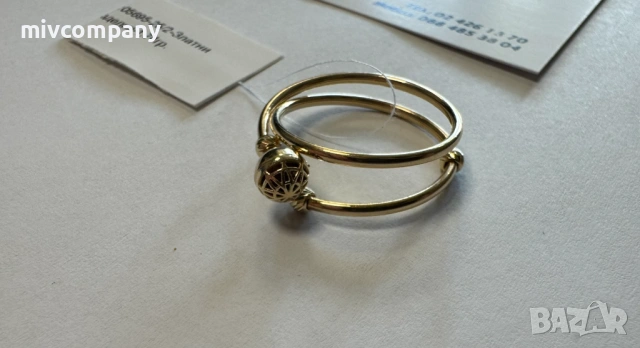 Златен пръстен 1.74гр., снимка 3 - Пръстени - 53496619