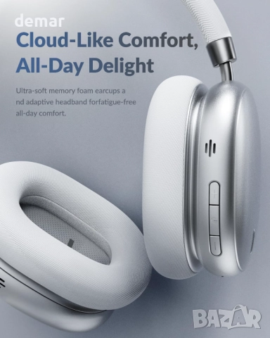 Безжични слушалки H5Max, -56dB хибридно активно шумопотискане, Hi-Res, снимка 4 - Bluetooth слушалки - 52972551