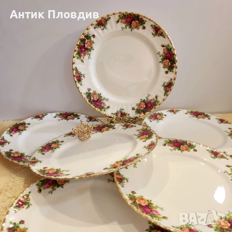 Комплект от 6 чинии 26см Royal Albert Old Country Roses, снимка 7 - Чинии - 50780105